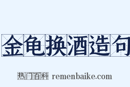 金龟换酒造句是什么意思的图片